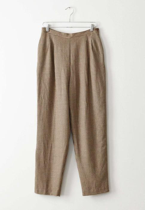 vintage houndstooth wool trousers (l)