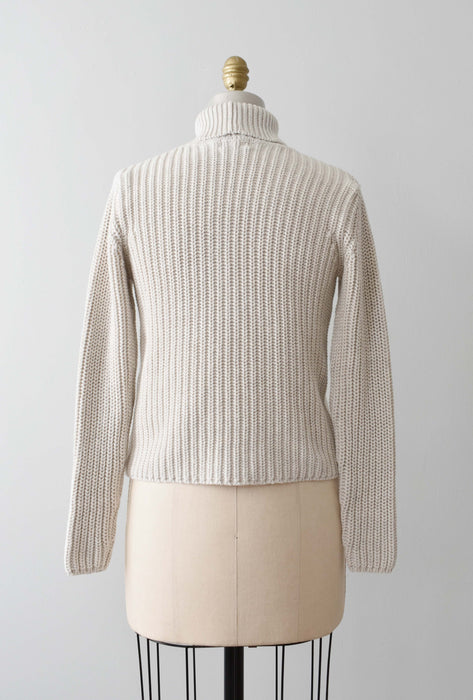 vintage chalk shaker knit turtleneck (s/m)