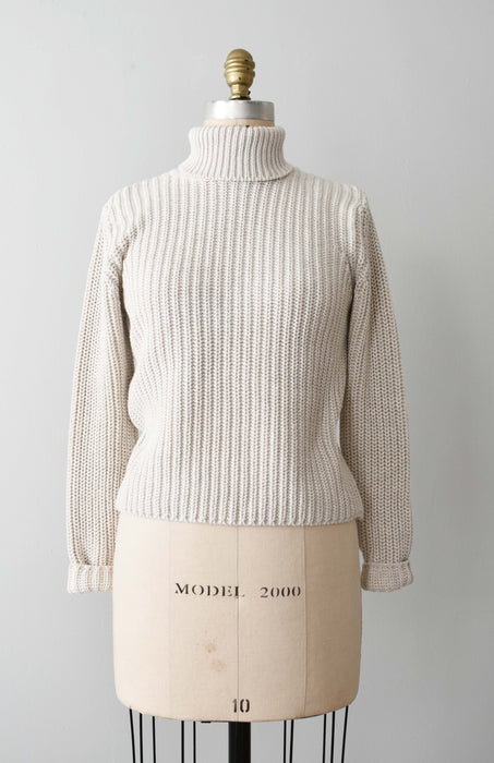 vintage chalk shaker knit turtleneck (s/m)