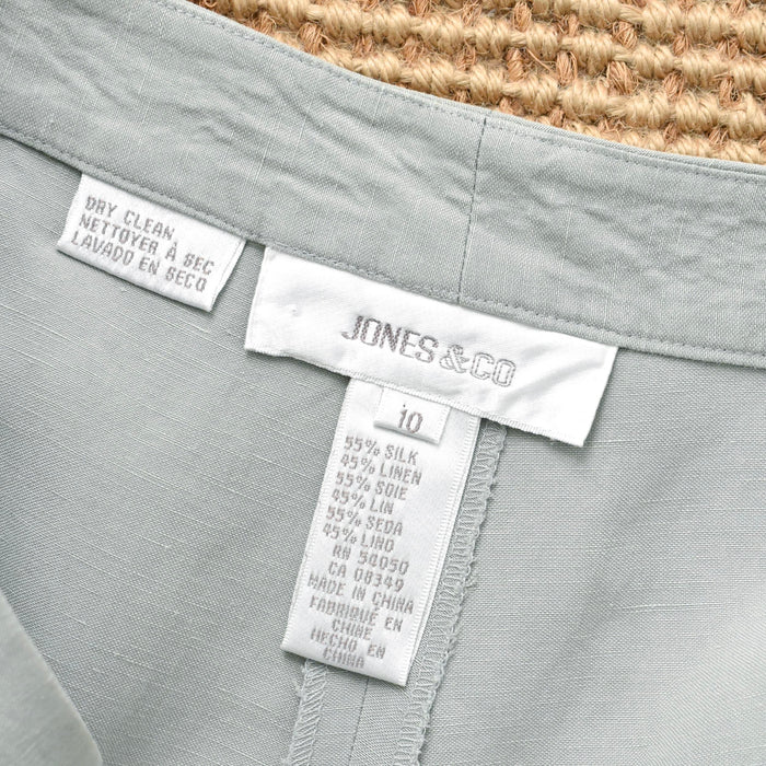 vintage silk & linen trousers (l)
