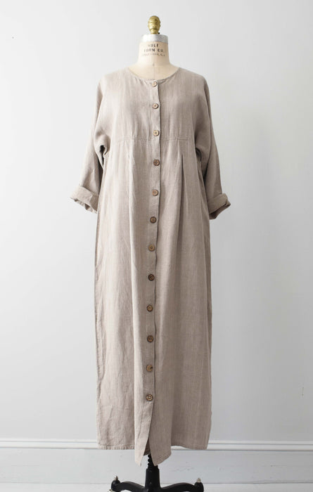 vintage linen duster dress (m/l)