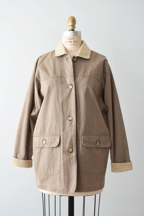 vintage beige chore coat (m)
