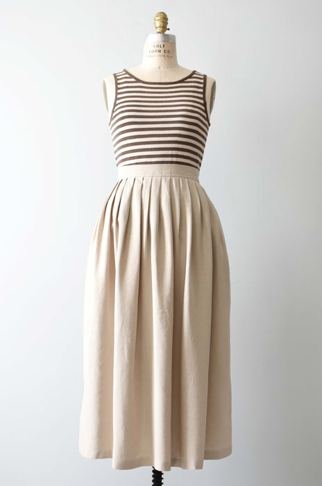 vintage ecru raw silk skirt (l)