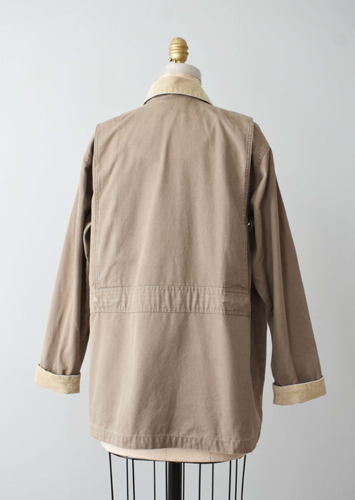 vintage beige chore coat (m)