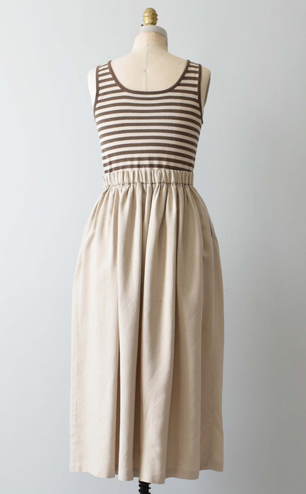 vintage ecru raw silk skirt (l)