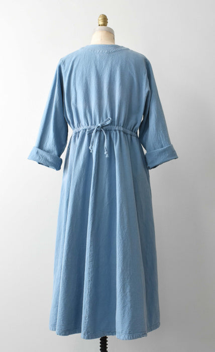 vintage sky blue cotton dress (l/xl)