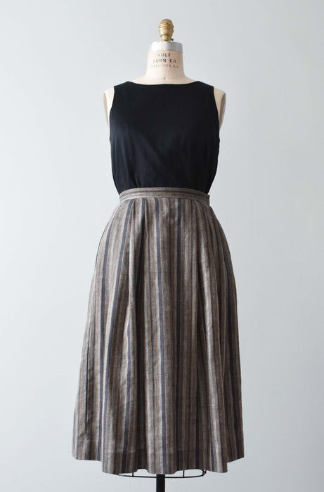 vintage striped linen skirt (xs)