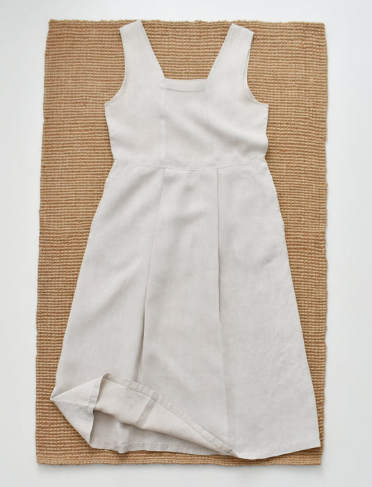 vintage linen market dress (s)