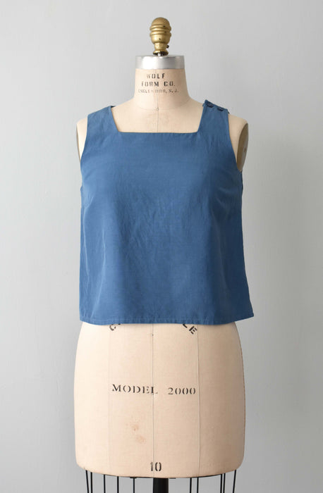 vintage silk & linen tank (xs/s)