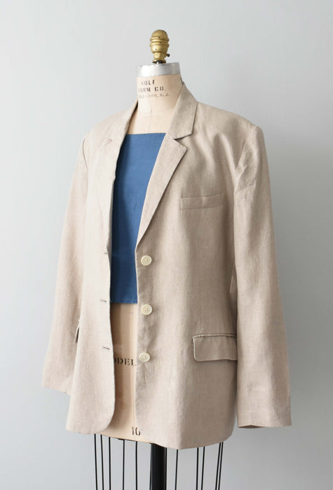 vintage linen blazer (l)