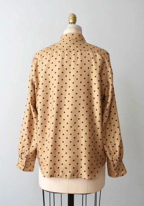 vintage polka dot silk shirt (m/l)