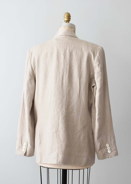 vintage linen blazer (l)