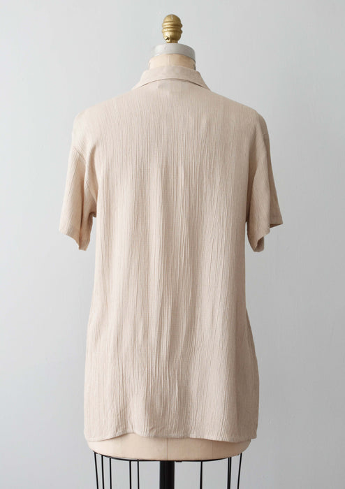 vintage tulip hem button up (s/m)