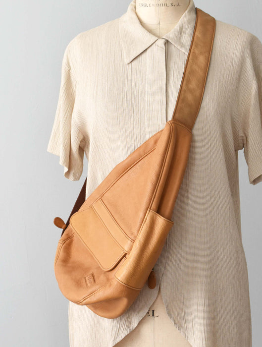 vintage leather sling bag