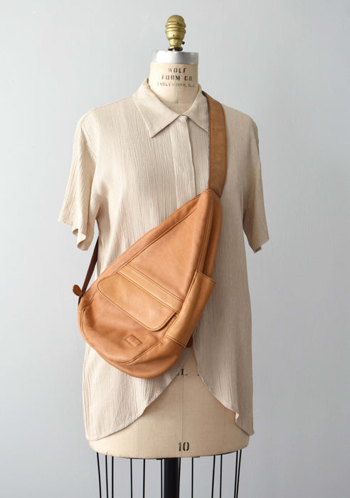 vintage leather sling bag