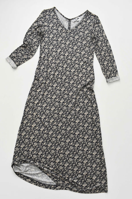 vintage botanical jersey knit dress (s/m)