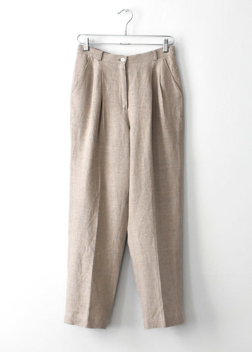 vintage sandstone linen trousers (m/l)