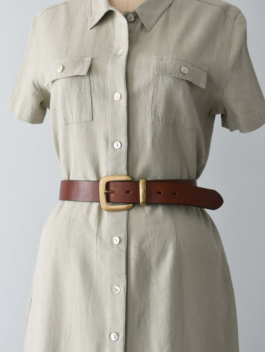 vintage whiskey leather belt (m)