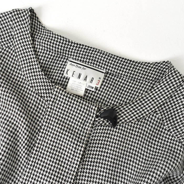 vintage check print dress (l)
