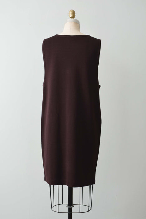 vintage mahogany knit dress (m)