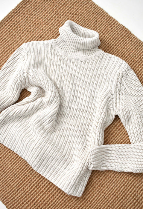 vintage chalk shaker knit turtleneck (s/m)