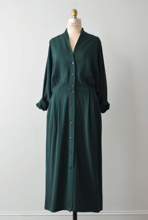 vintage forest duster dress (m)