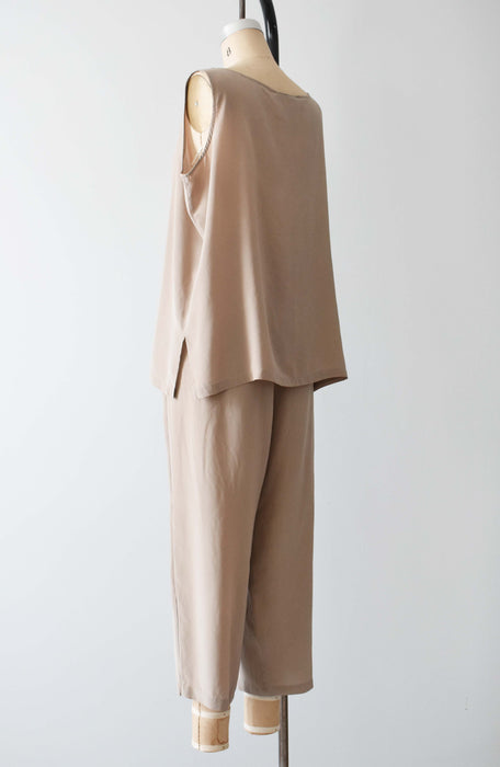 vintage silk two piece pant set (1x)