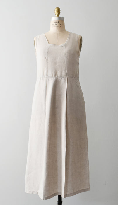 vintage linen market dress (s)