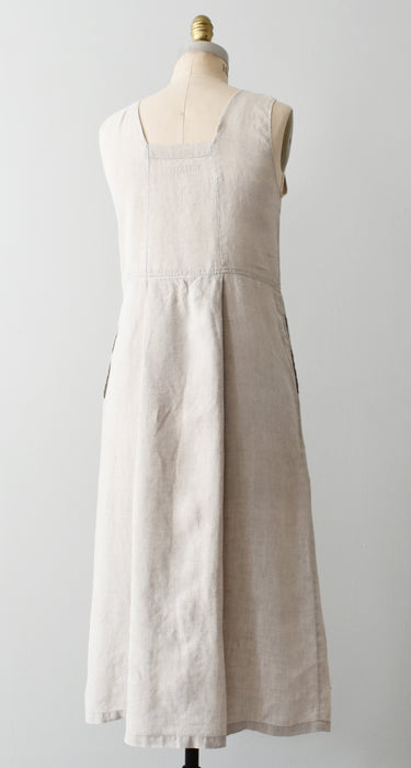 vintage linen market dress (s)
