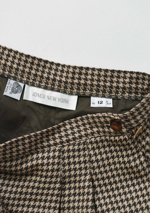 vintage houndstooth wool trousers (l)