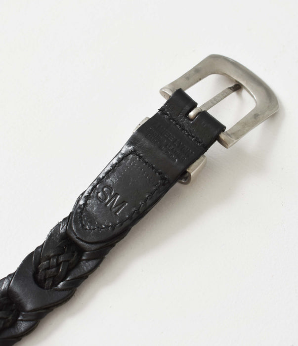 vintage braided leather belt (m)
