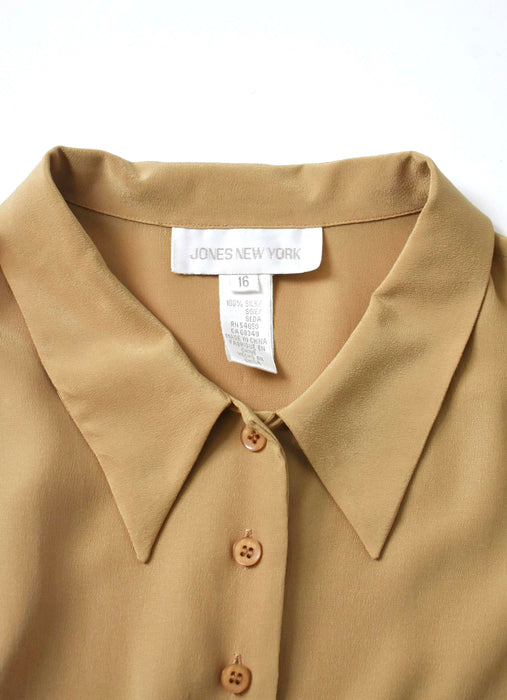 vintage butterscotch silk shirt (l)