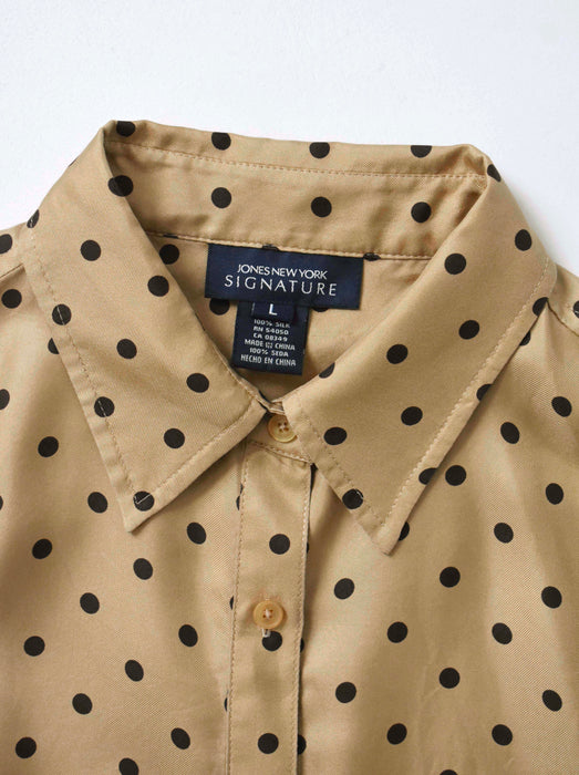 vintage polka dot silk shirt (m/l)