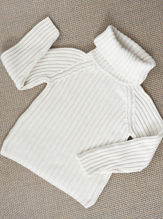 vintage ribbed cotton turtleneck (xs)