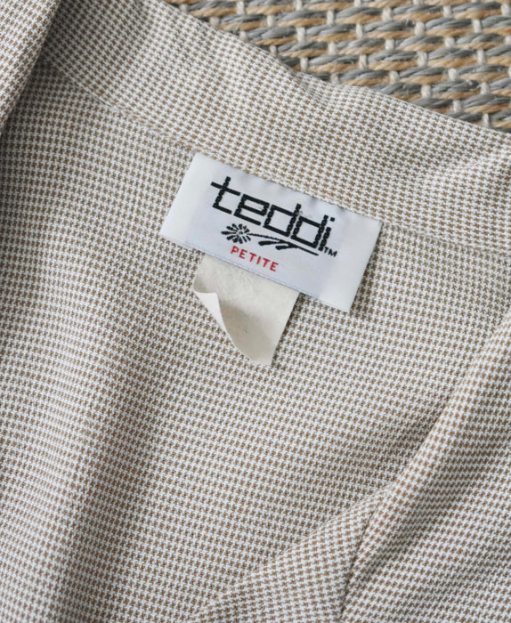 vintage collared gingham check blouse (l/xl)