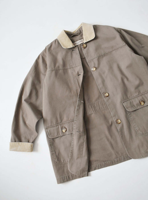 vintage beige chore coat (m)