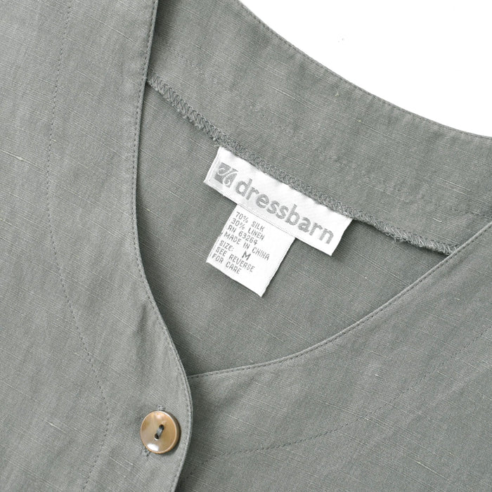 vintage silk & linen top (m)