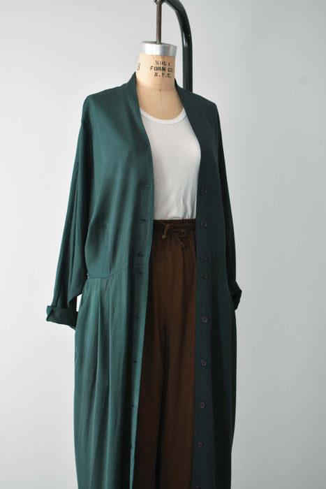 vintage forest duster dress (m)
