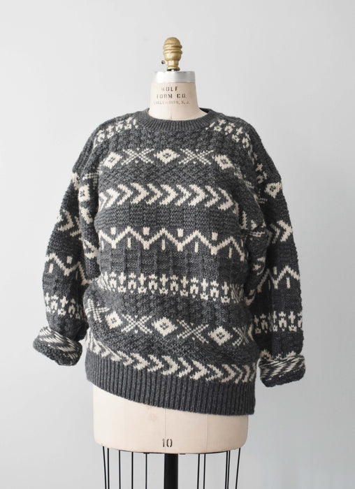 vintage heirloom knit sweater (m/l)
