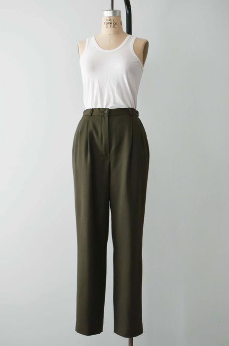 vintage olive wool trousers (m)