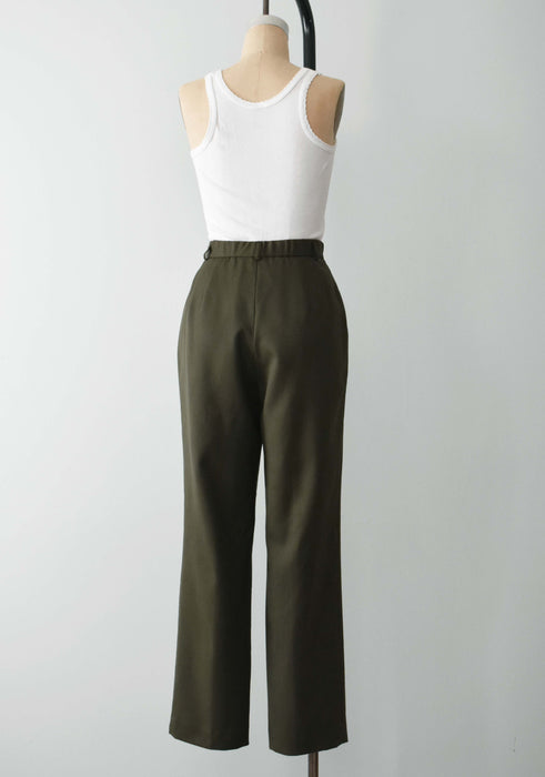 vintage olive wool trousers (m)