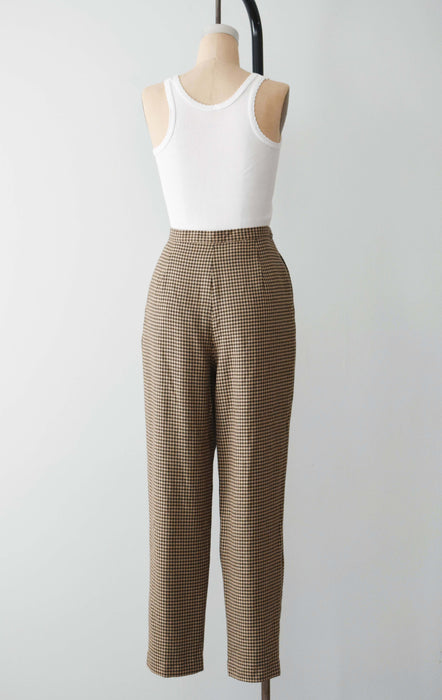 vintage houndstooth wool trousers (l)