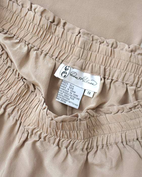 vintage silk two piece pant set (1x)