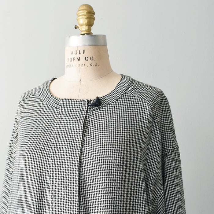 vintage check print dress (l)