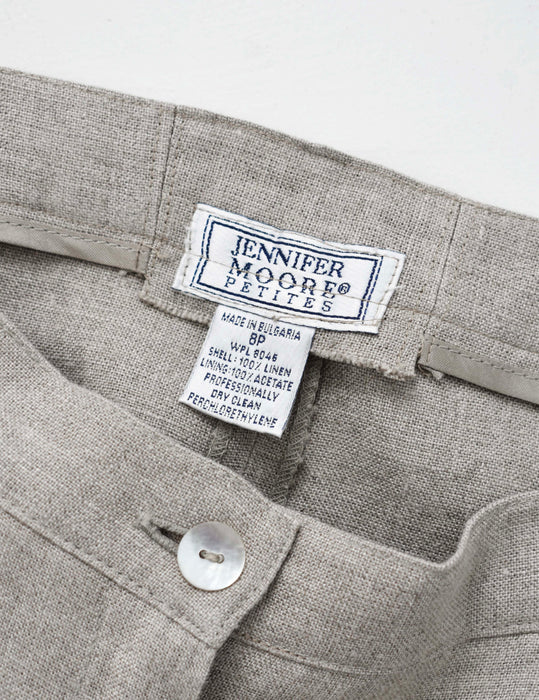 vintage sandstone linen trousers (m/l)