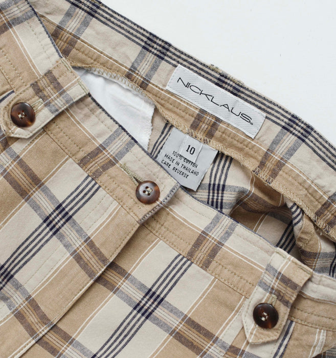 vintage plaid cotton shorts (m)