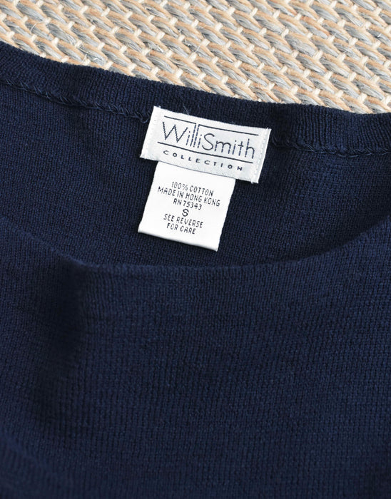 vintage navy crop knit tee (xs/s)