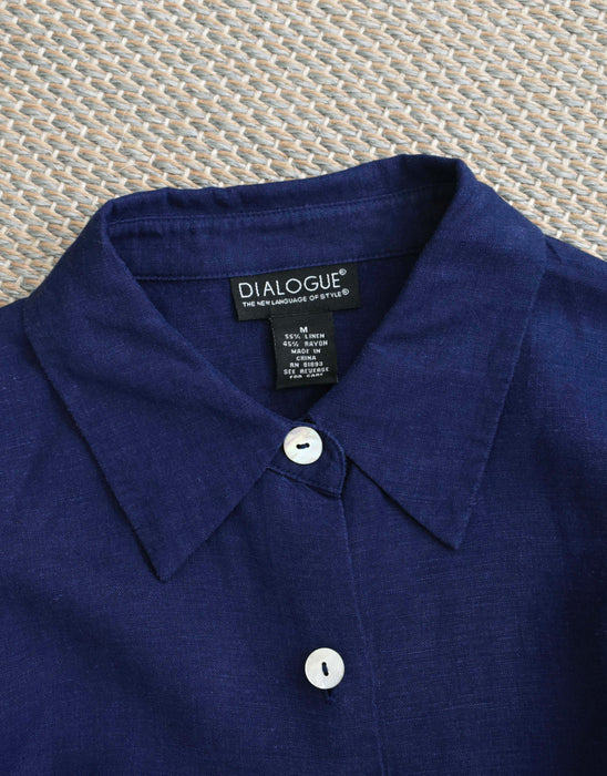 vintage ultramarine linen shirt (m/l)