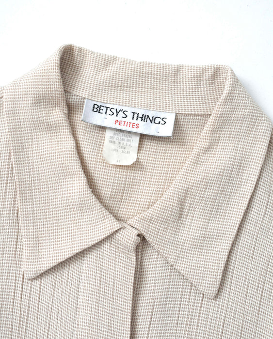 vintage tulip hem button up (s/m)