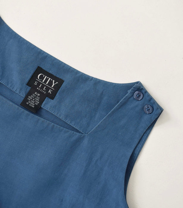 vintage silk & linen tank (xs/s)